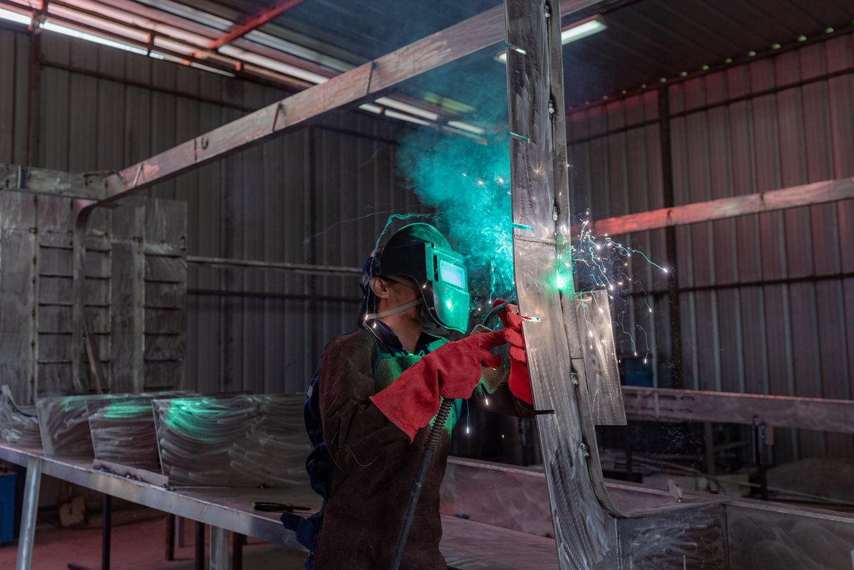 Welding work at the shipyard